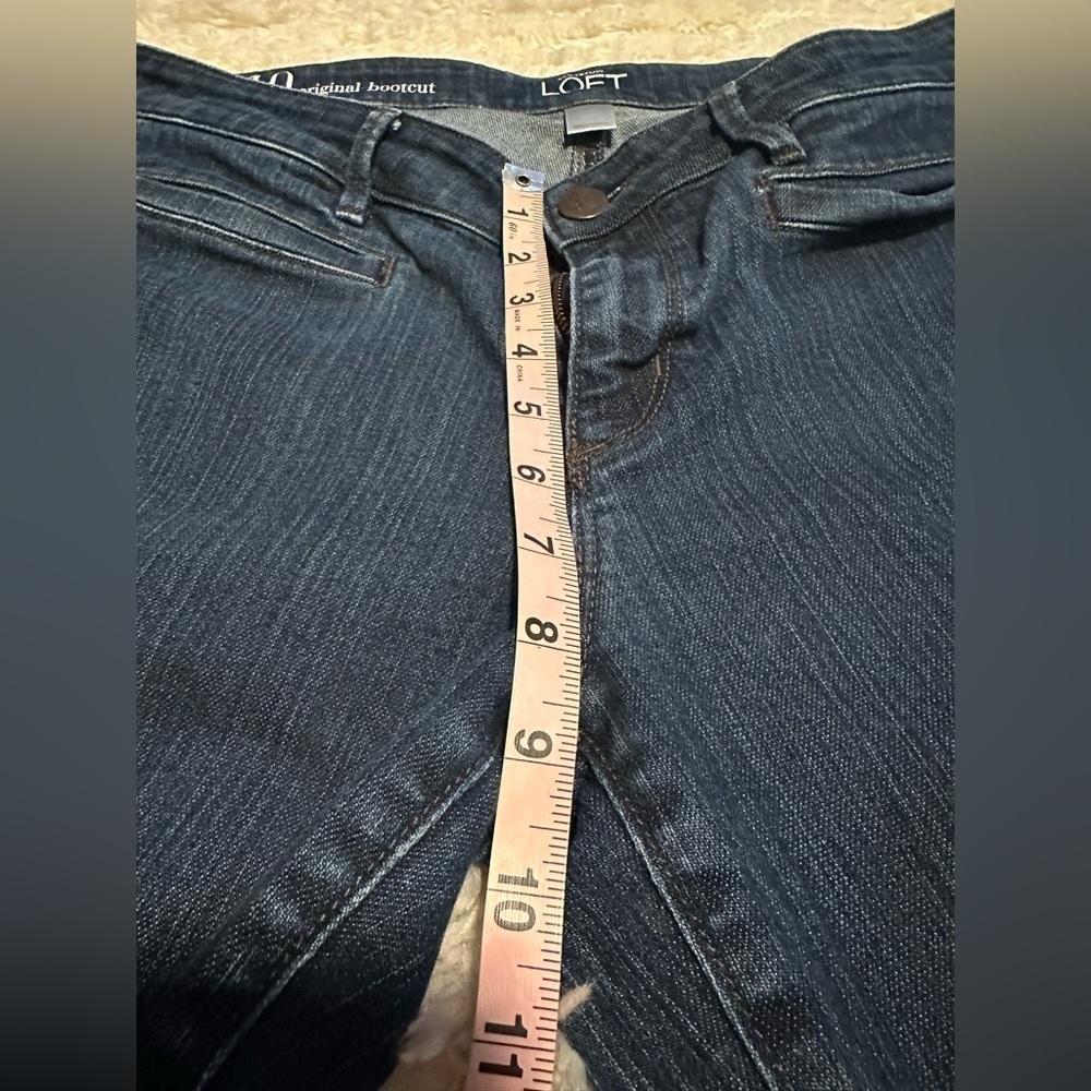 LOFT Women's Size 10x31.5 Original Bootcut Denim Blue Jeans EUC - Picture 3 of 9